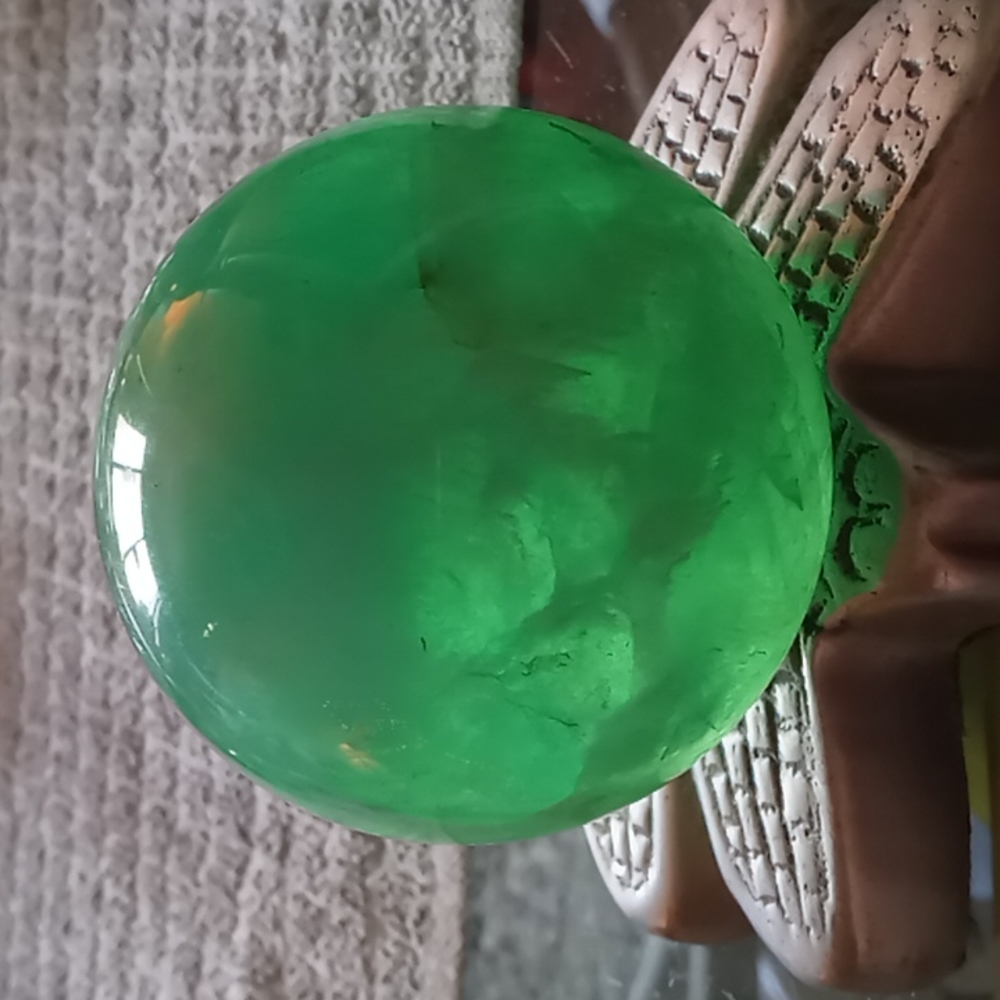 76 mm green fluorite sphere